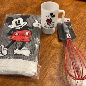 DISNEY Kitchen Towel, Whisk, Mug Bundle